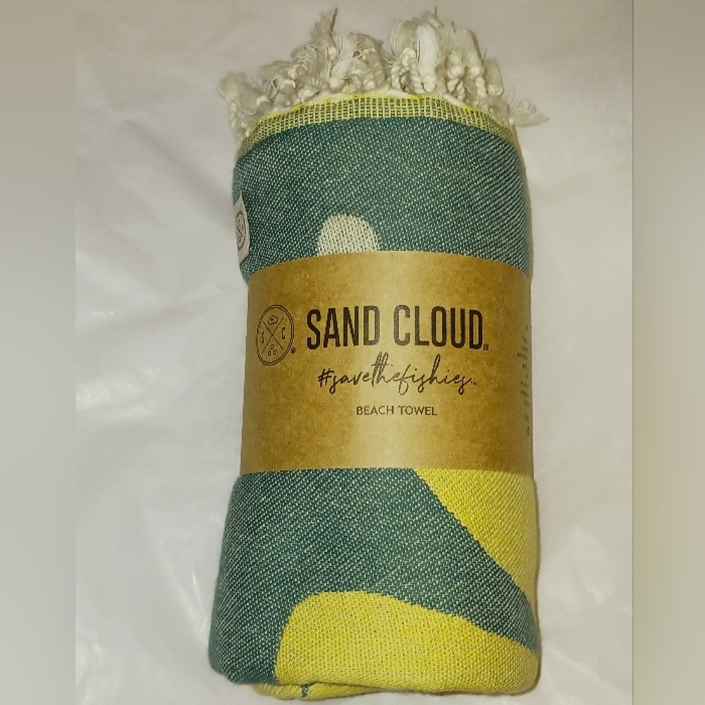 Organic Cotton Sand Cloud Beach Towel Thin Lightweight Plumeria